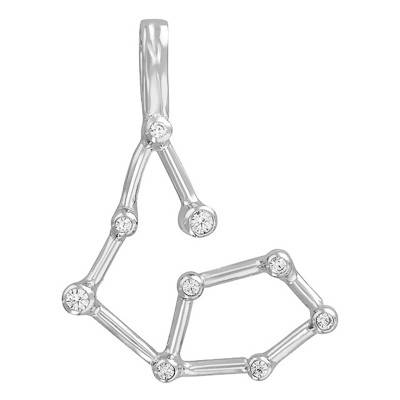 Pendentif Constellation Poisson en Argent - Vandona