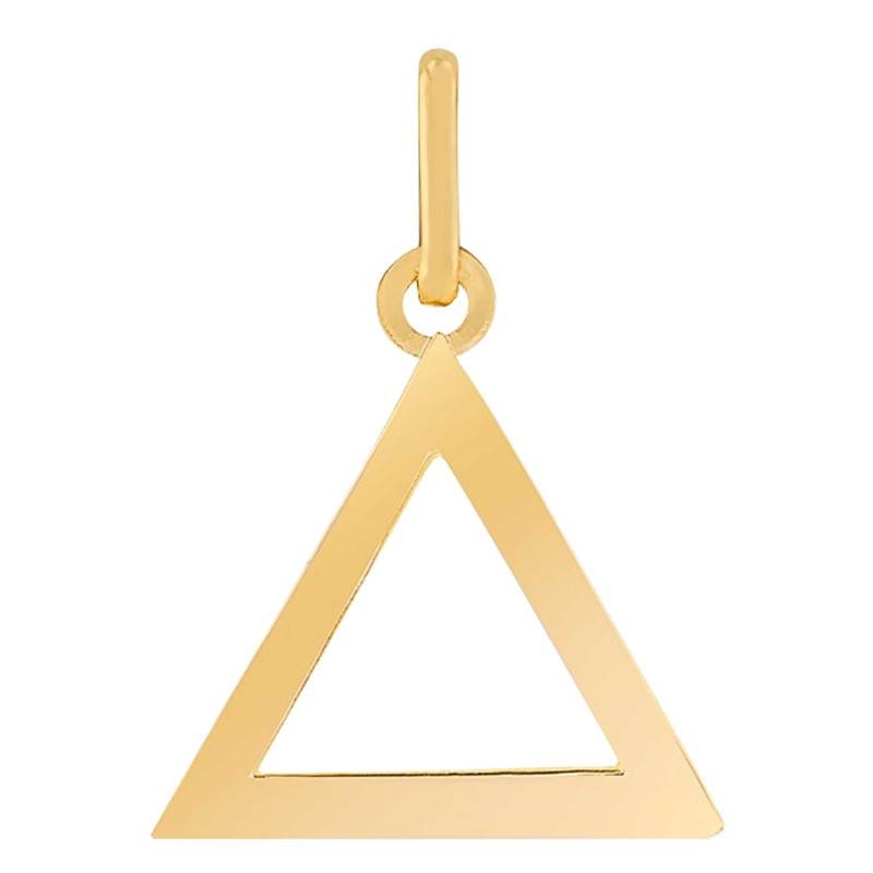 Yellow Gold 375 or 750 Open-Work Triangle Pendant - Lucas Lucor