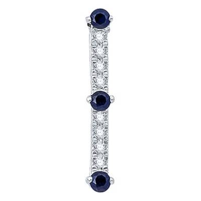 Pendentif, Or Blanc 375 & Saphir - Aurora