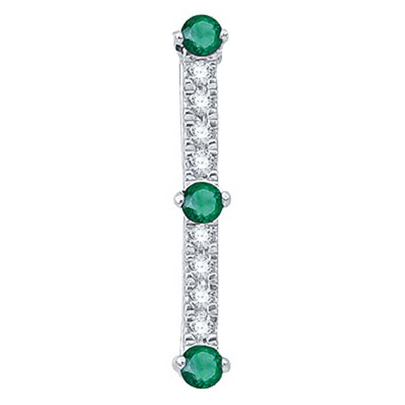 750 White Gold & Emerald Pendant - Aurora
