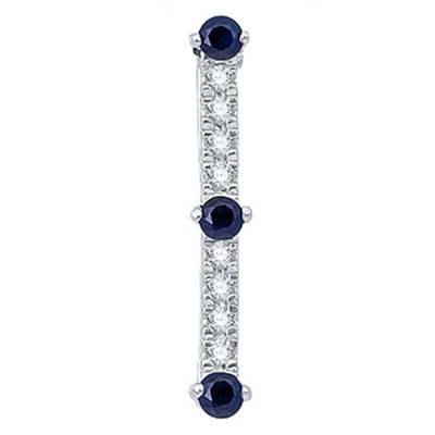 Pendentif, Or Blanc 750 & Saphir - Aurora