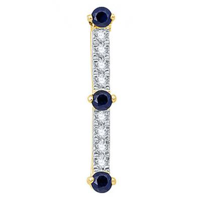 Pendentif, Or Jaune 750 & Saphirs - Aurora