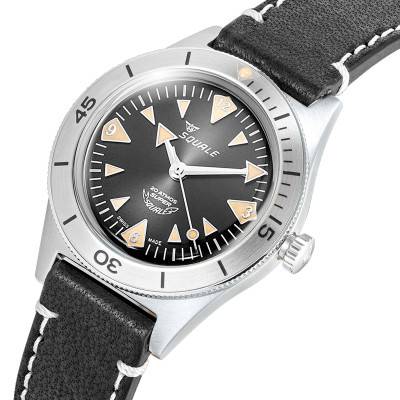 Montre Super-Squale Big Arrows Black Leather SUPERSSABK.PN - Squale