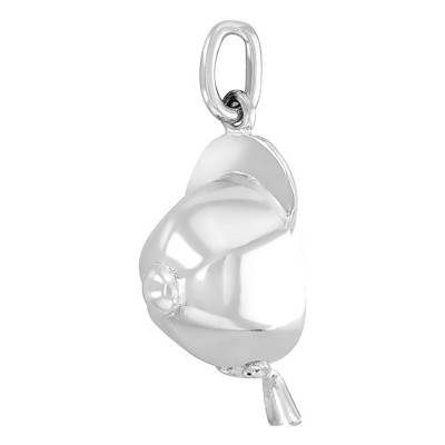 White Gold Riding Helmet Pendant - Vandona