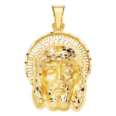 Pendentif Christ avec auréole, Or Jaune 750 - Lumiosa