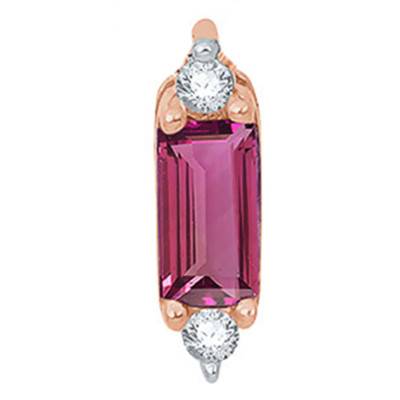 Pendentif, Or Rose 375 & Tourmaline Rose - Aurora