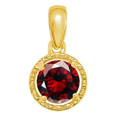 Pendentif Grenat & Or Jaune - Aurora