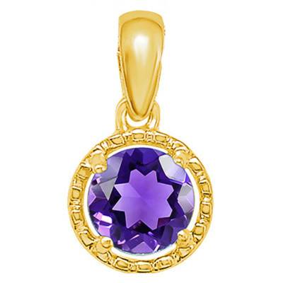 Pendentif Améthyste & Or Jaune - Aurora