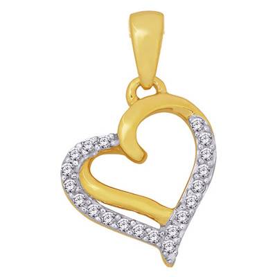 Pendentif Cœur, Or jaune & Diamants 0.05 ct - Aurora