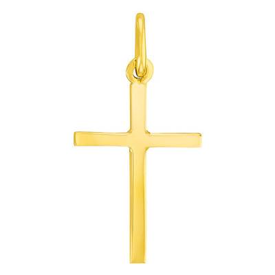 Yellow Gold Catholic Cross Pendant - Vandona