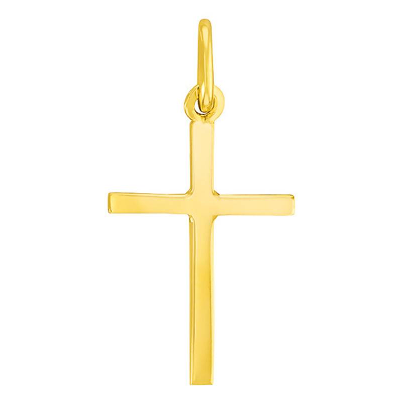 Yellow Gold Catholic Cross Pendant - Vandona