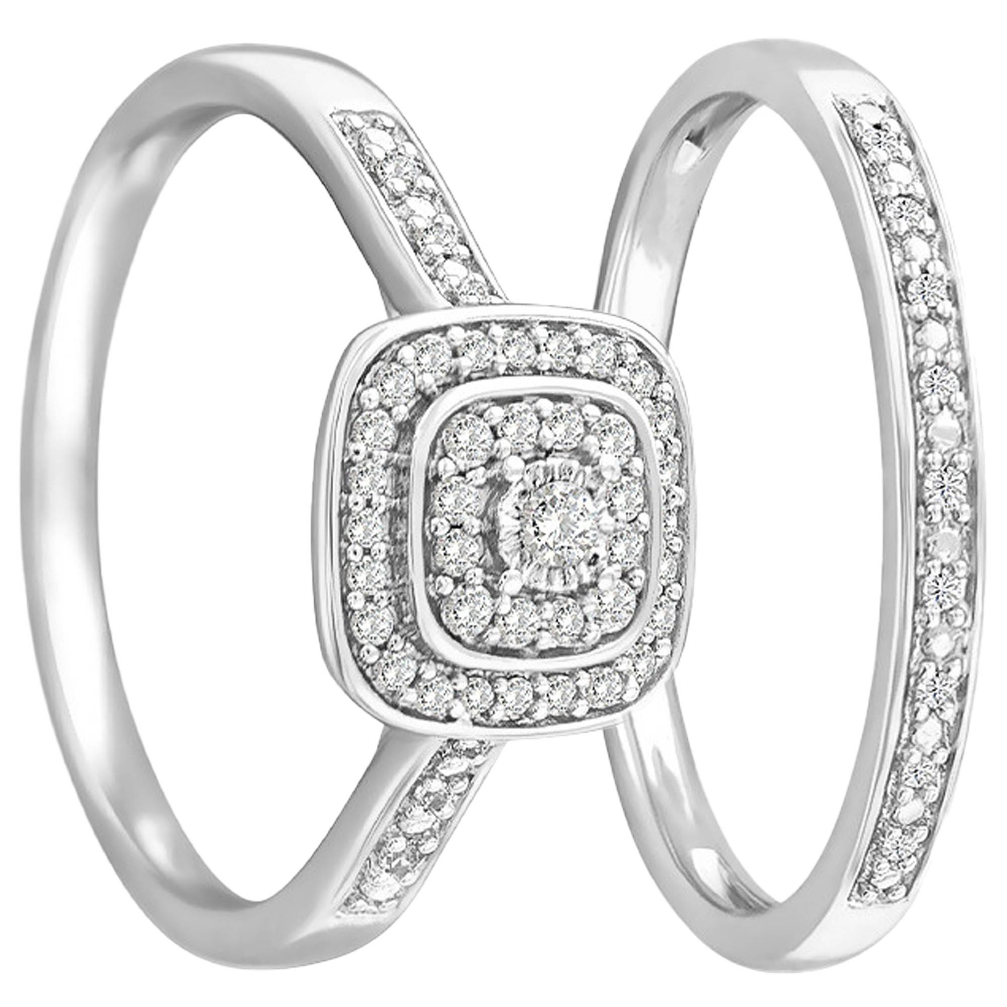 Bague Alliance Or 18 Carats Jaune - Double Rangée De Diamants 1,26 Carats - Taille 53 - Occasion