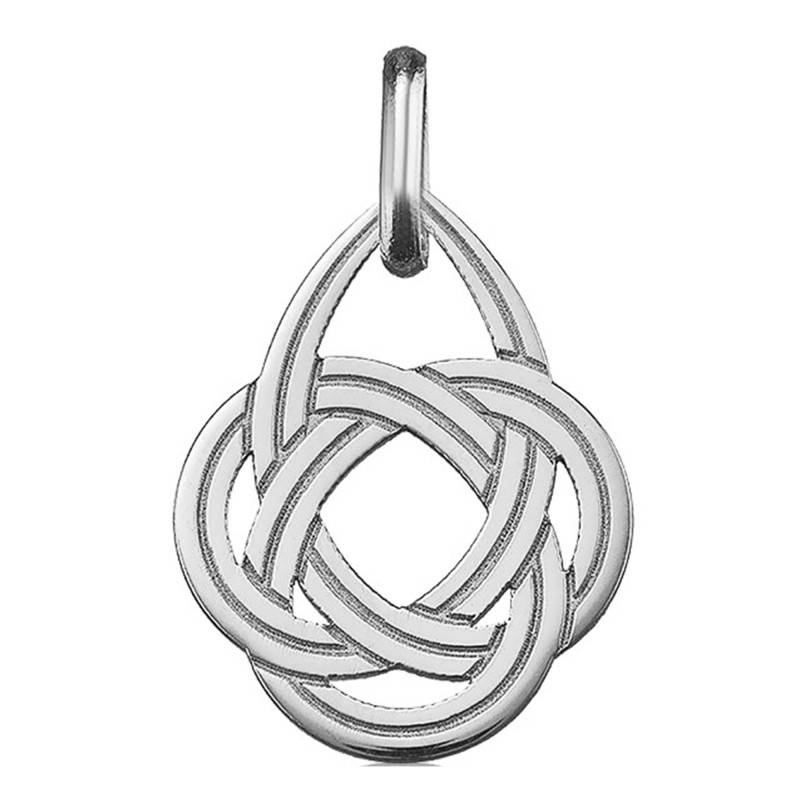 "750/1000 White Gold Celtic Knot Pendant" - Argyor