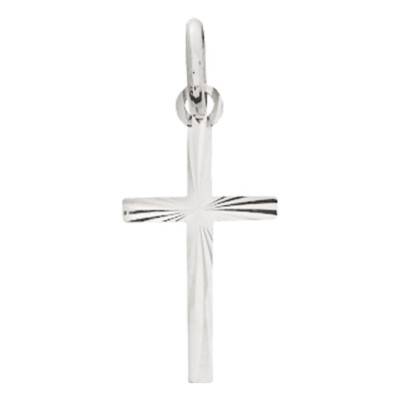 925 Sterling Silver Chiseled Cross Pendant - Murat Paris
