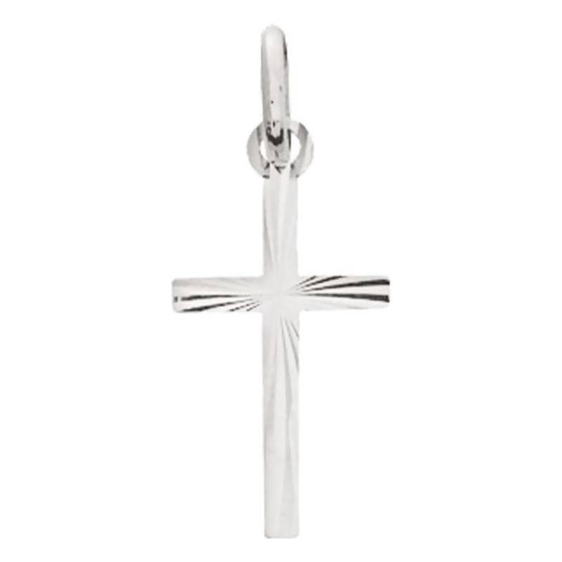 925 Sterling Silver Chiseled Cross Pendant - Murat Paris