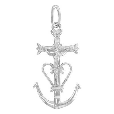 White Gold 375 or 750 Camargue Cross Pendant - Vandona