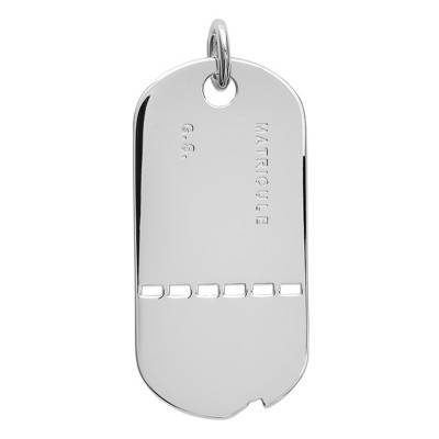 925/1000 Silver Engravable Dog Tag - Naïades