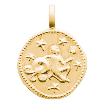 Pendentif Etoile Verseau Plaqué Or, Diamètre 14 mm - Naïades