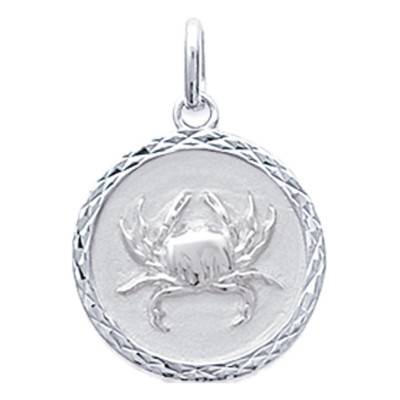 925 Silver Astrological Signs Pendant, 17 mm Diameter - Naïades