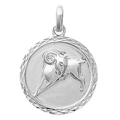 925 Silver Astrological Signs Pendant, 17 mm Diameter - Naïades