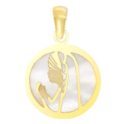 Yellow Gold 375 or 750 & Mother-of-Pearl Pendant - Vandona