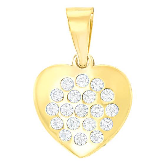 Collier - Pendentif Or 18 Carats 750/000 Jaune - Coeur - Chaine Dorée - Bijouterie