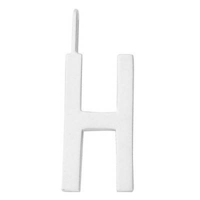Pendentif lettre H charm argent massif - Design Letters