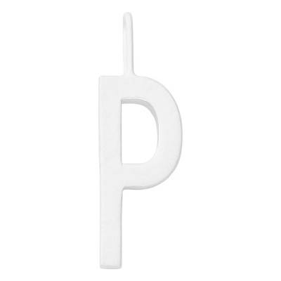 925 Sterling Silver Letter P Charm Pendant - Design Letters