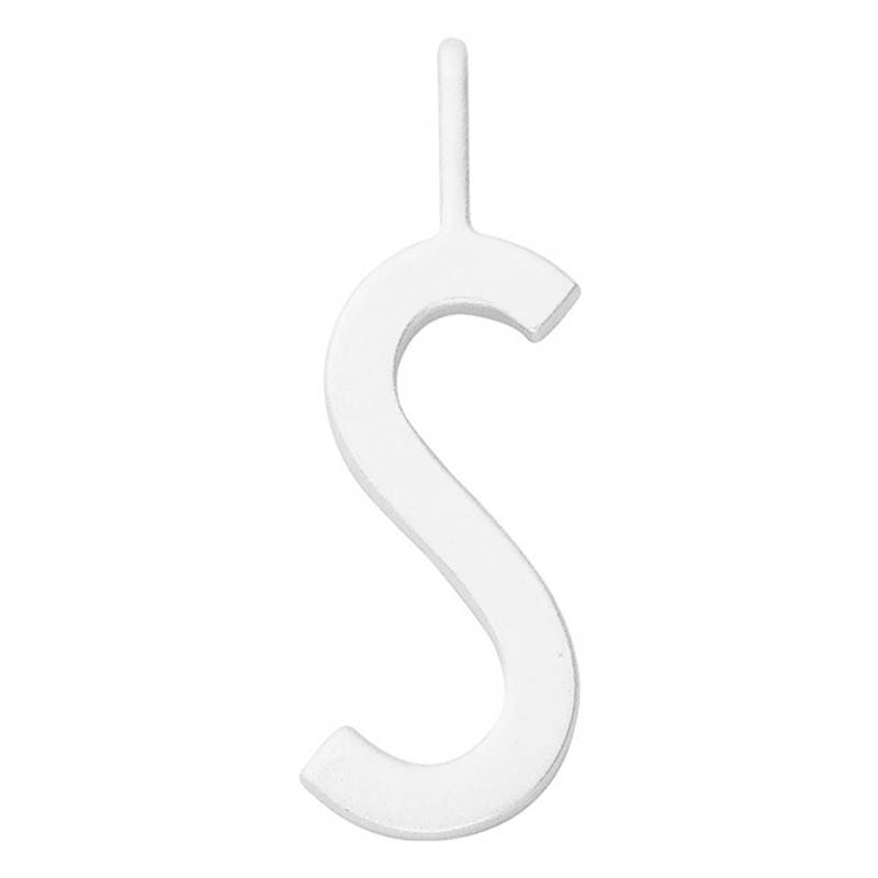 925 Sterling Silver Letter S Charm Pendant - Design Letters
