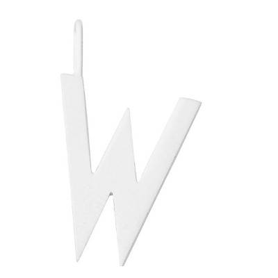 925 Silver Letter W Charm Pendant - Design Letters