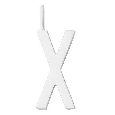 925 Silver Letter X Charm Pendant - Design Letters