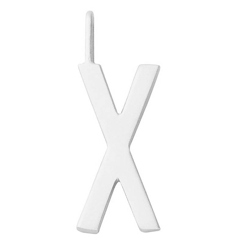 925 Silver Letter X Charm Pendant - Design Letters