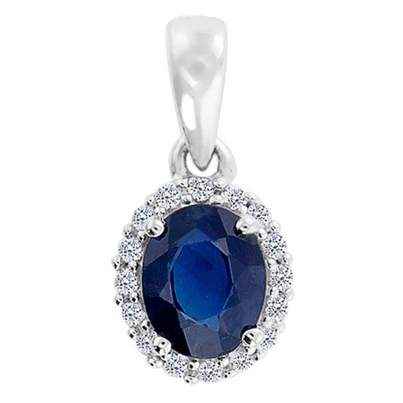 White Gold 375 or 750 Diamond & Sapphire Pendant - Aurora