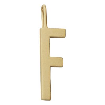Pendentif lettre F charm plaqué or - Design Letters