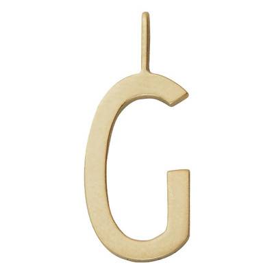 18K Gold-Plated Letter G Charm Pendant - Design Letters