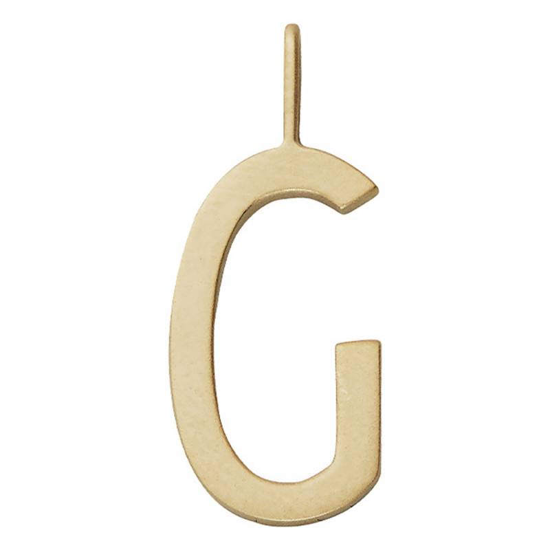 18K Gold-Plated Letter G Charm Pendant - Design Letters