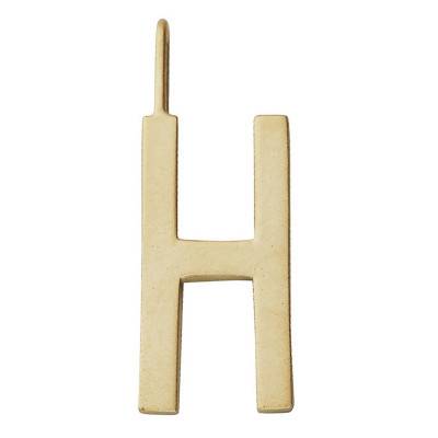 Letter H Charm Pendant in Gold Plating - Design Letters