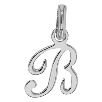 750/1000 White Gold Script Initial Pendant - Rosatella