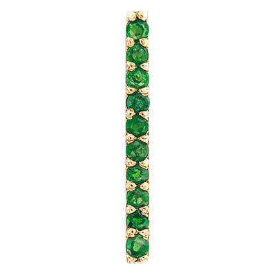375 or 750/1000 Yellow Gold & Emerald Bar Pendant - Aurora