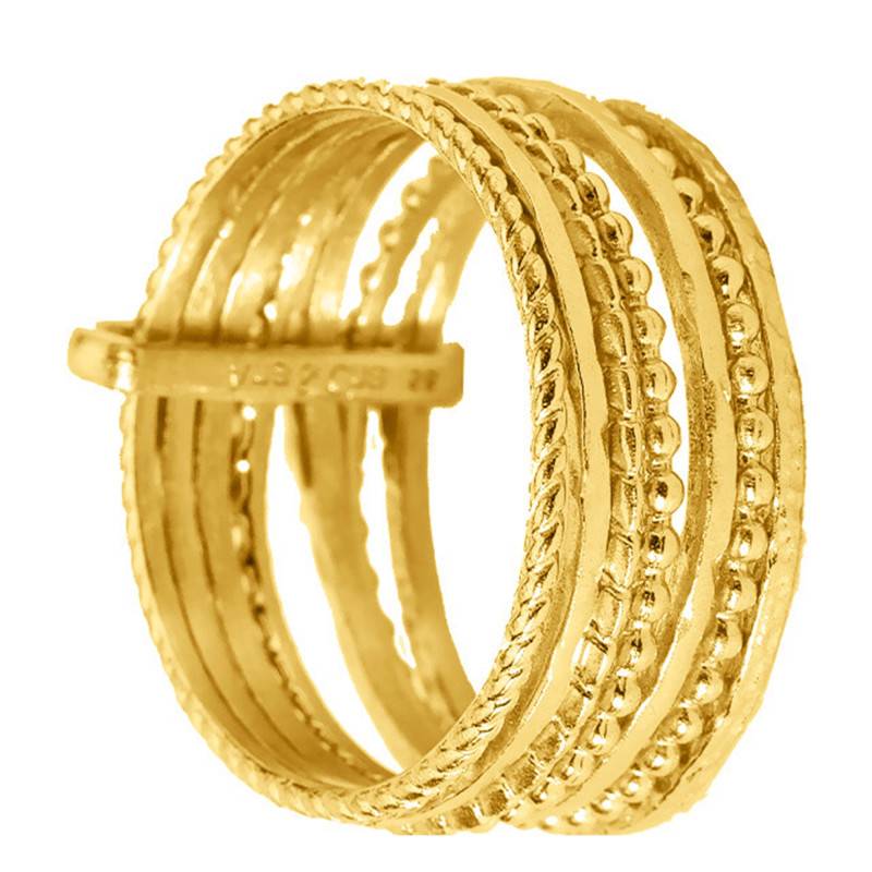 Mia Yellow Gold-Plated Ring - Ana & Cha