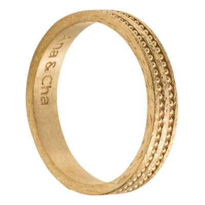 Hanna Yellow Gold-Plated Ring - Ana & Cha
