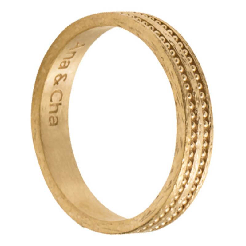 Hanna Yellow Gold-Plated Ring - Ana & Cha