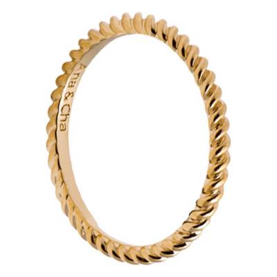 Yellow Gold-Plated Ella Ring - Ana & Cha