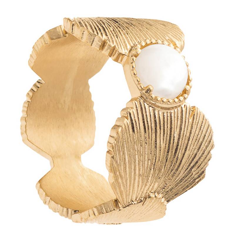 18K Yellow Gold Plated Louison Ring & Moonstone - Ana & Cha