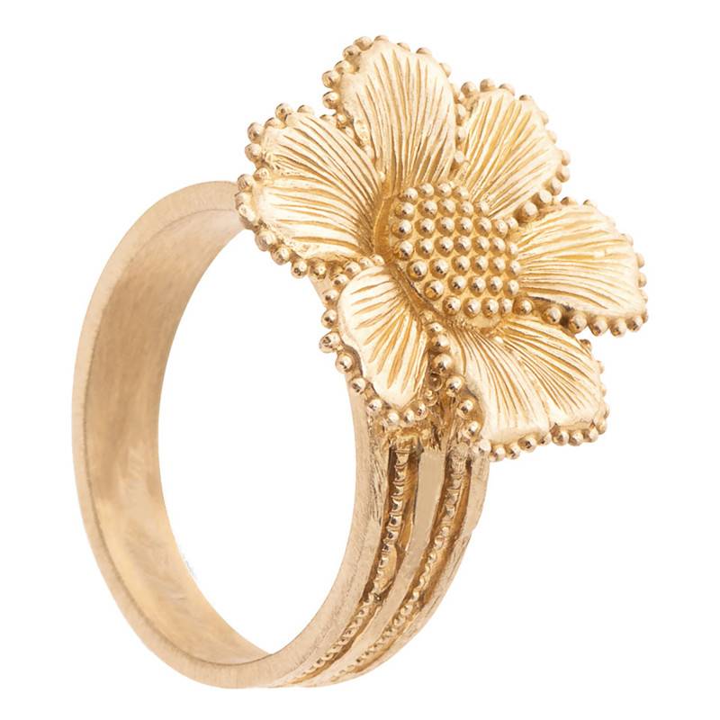Flora Yellow Gold-Plated Ring - Ana & Cha