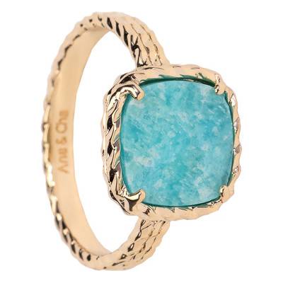 Bague Kiara Amazonite plaqué or - Ana & Cha
