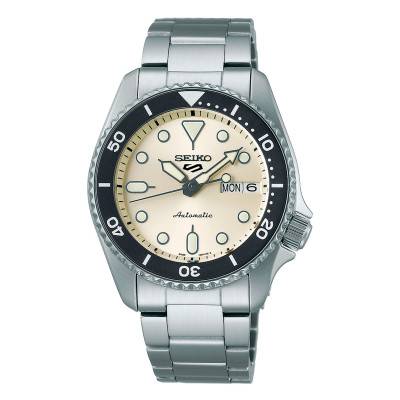 White Men's Seiko 5 Automatic Watch SRPK31K1 - Seiko 5 Sports