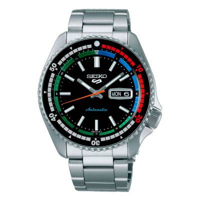 Men's Black Retro Seiko 5 Automatic wall clock SRPK13K1 - Seiko 5 Sports