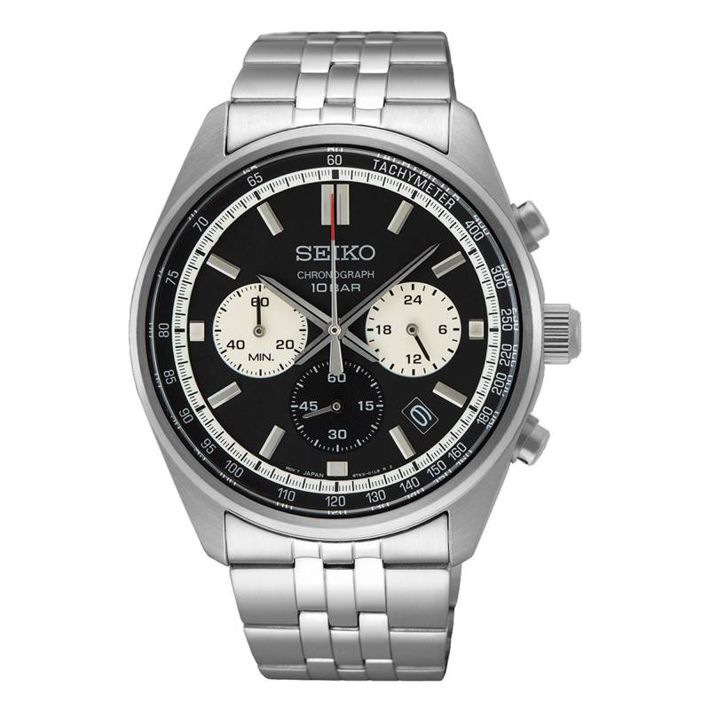 Black and White Men's Sport Quartz Watch SSB429P1 - Seiko