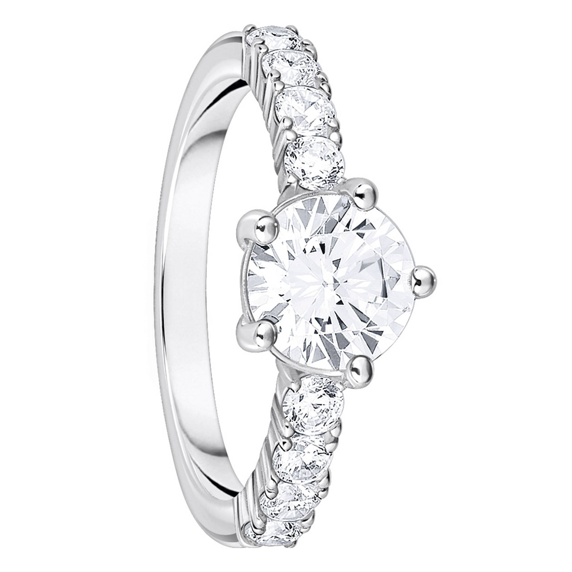 Bague Argent Solitaire Oxydes - Argent 925 - Occasion - Photo Illustrative